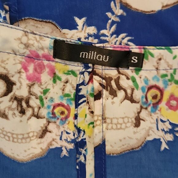 Skull Floral button down shirt - Picture 8 of 8